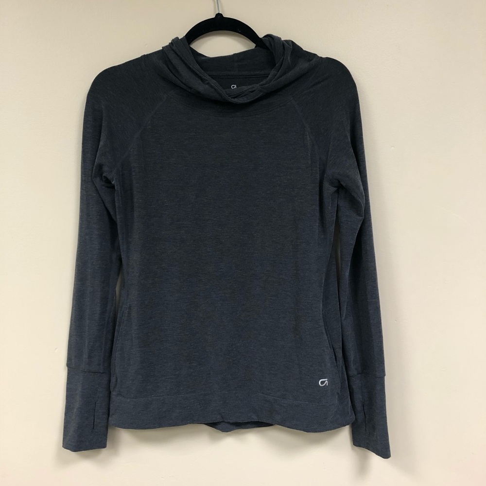 Grey Thermal Longsleeve Hoodie